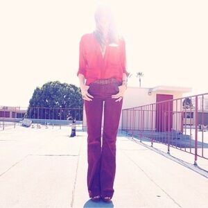 citizens of humanity hutton stretch burgundy cords